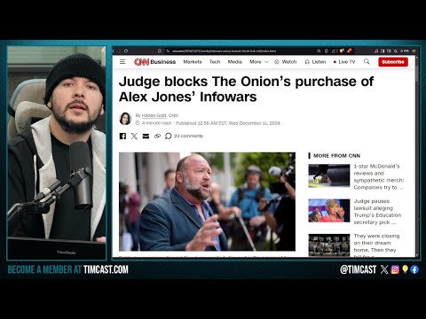 Alex Jones WINS, Judge BLOCKS Sale Of Infowars To The Onion, CNN FIRES ...