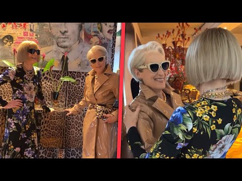 Meryl Streep’s Miranda Priestley Meets ANNA WINTOUR While Filming Devil Wears Prada 2
