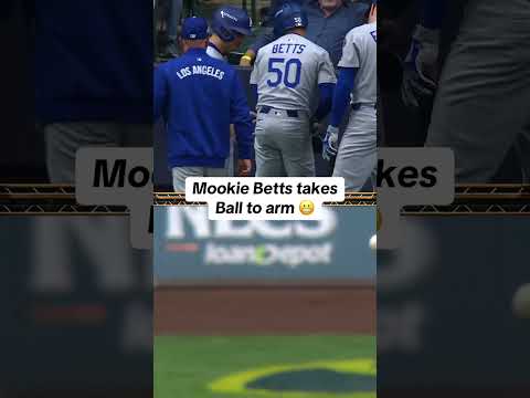 91 mph right to the arm 😬 #mlb #DODGERS