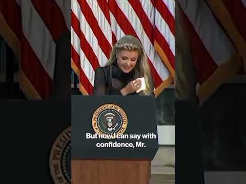 Emotional Erika Kirk Thanks Trump for Giving Late Husband ‘Best Birthday Gift’ #shorts