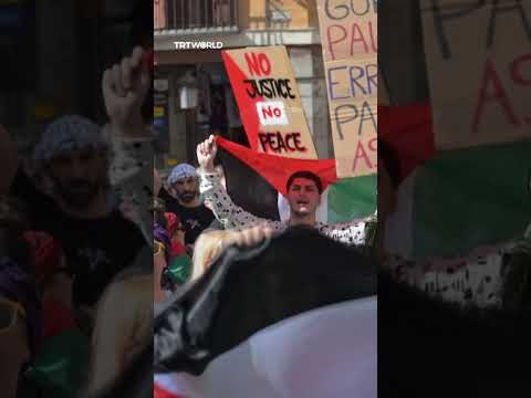 University students in Spain boycott classes to support Palestine