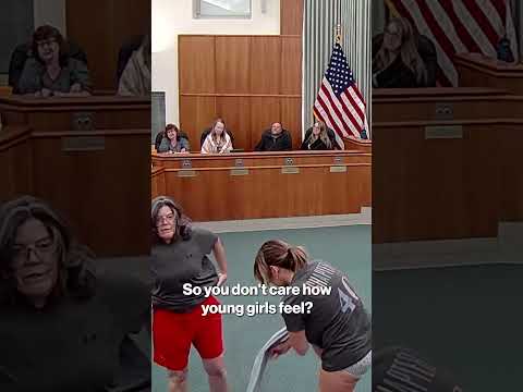 Anti-Trans Protesters STRIP at School Board Meeting: ‘You Feel Uncomfortable, Right?’ #shorts