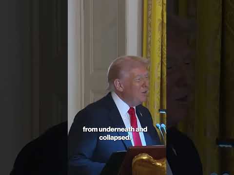 President Trump Gives Sneak Peek on Construction of New Ballroom #shorts