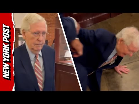 Mitch McConnell, 83, Falls in Senate Building, Helped to his Feet by Aids