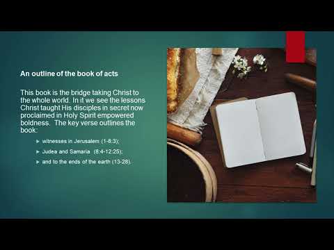 THE WORK OF THE SPIRIT LAUNCHING CHRIST’S CHURCH–The Outline of The Book of Acts