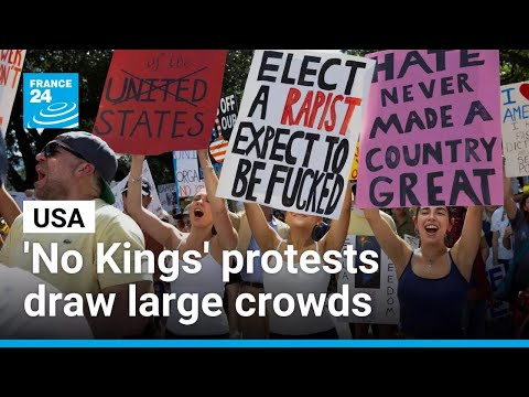 ‘No Kings’ protests draw large crowds in US cities to decry Trump • FRANCE 24 English