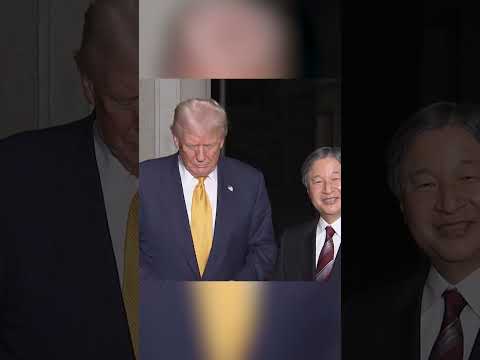 Trump Lands in Japan, Praises Emperor Naruhito as a ‘Great Man’ After Meeting in Tokyo #shorts
