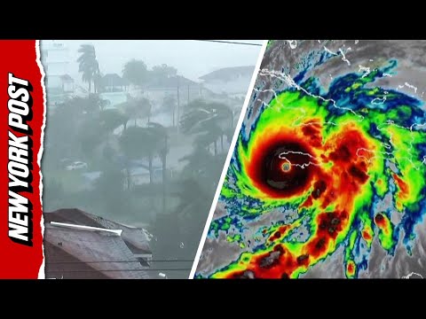Intense wind and rain as Hurricane Melissa barrels into Jamaica