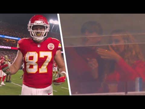 Travis Kelce Does OPHELIA Dance as Taylor Swift Watches Chiefs Game