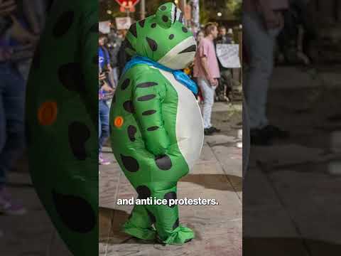 Who is the Viral Portland Frog? What to Know About the Costumed Protester #shorts