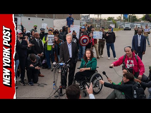 Dem Senators TURNED AWAY From Entering Broadview ICE Facility in Suburban Chicago