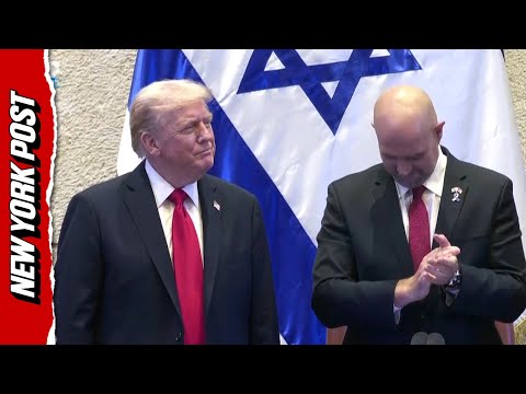 Trump Greeted by Huge Standing Ovation and Trump Hats at the Knesset