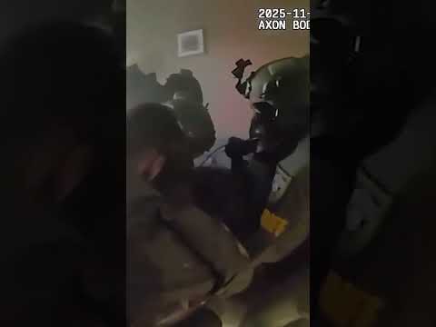 Suspect crashes through ceiling and lands in SWAT team’s arms in Florida #shorts