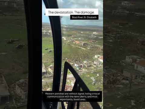 Aerial Footage Reveals Devastation in Jamaica From Hurricane Melissa #shorts