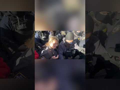 Canal Street Protesters Block Garage With ICE Agents Inside #shorts