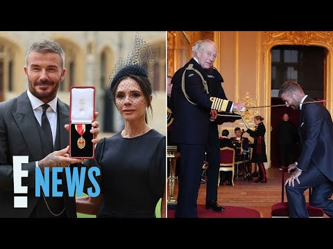 David Beckham Reacts to Receiving Knighthood From King Charles III | E! News
