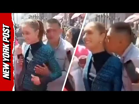 Creep Disgustingly Gropes and Tries to Kiss Mexican President Claudia Sheinbaum
