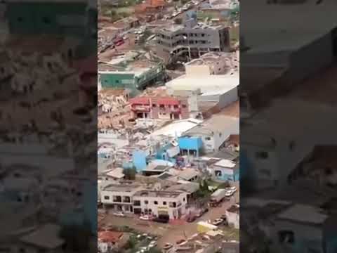 Video Captures Aftermath Of Devastating Tornado That Struck Southern Brazil, Leaving 5 Dead #shorts