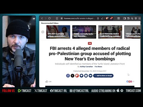 FBI Thwarts New Years TERROR PLOT, Pro Palestine Group Accused | Tim Pool