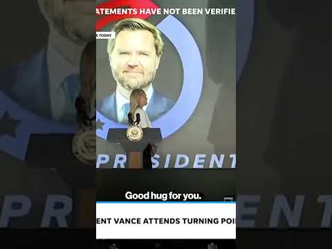 Erika Kirk jokes about hug where she touched JD Vance’s head #shorts