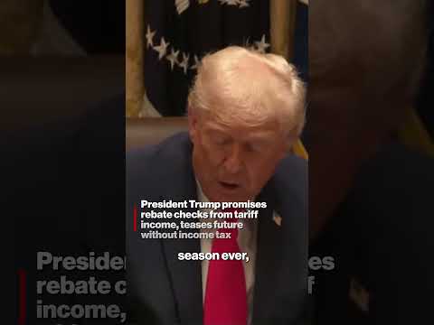 President Trump Promises Rebate Checks From Tariff Income #shorts