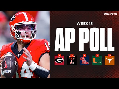 AP Top 25 Poll RELEASED🚨: Georgia jumps to No. 3, Texas A&M drops, ACC title race heats up