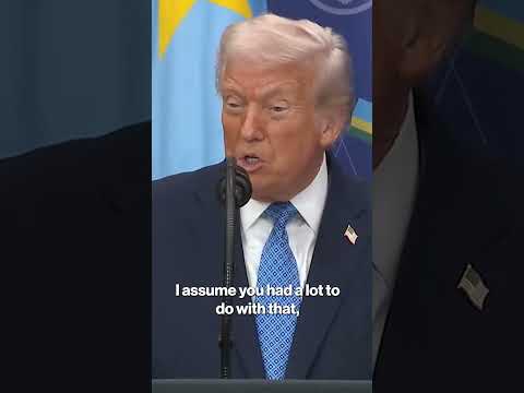 Hear Trump’s Reaction to His Name Being Added to the Institute of Peace Building #shorts