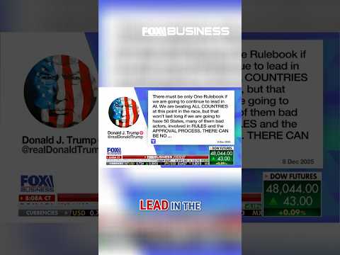 Trump plans to federalize AI regulation with one-rule EO #shorts #news #ai #trump