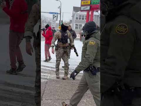 Aggressive protesters harass BP chief Greg Bovino in Minneapolis #shorts