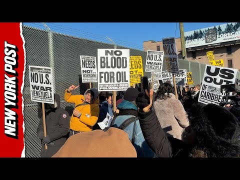 Protest Outside Metropolitan Detention Center Over US Attack On Venezuela