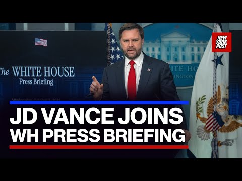 Live: JD Vance Joins White House Press Briefing as Tensions Rise Over ICE Shooting
