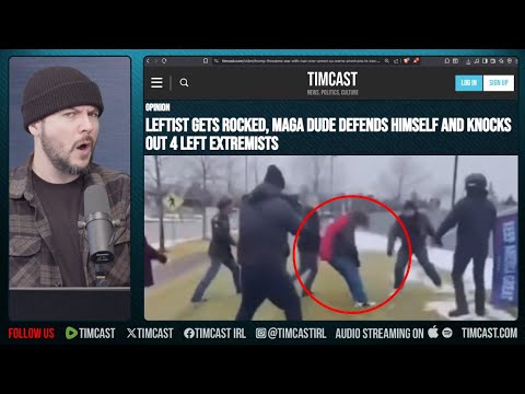 Leftist Antifa Dude Gets KNOCKED OUT, MAGA Guy Defends Himself From Antifa | Tim Pool