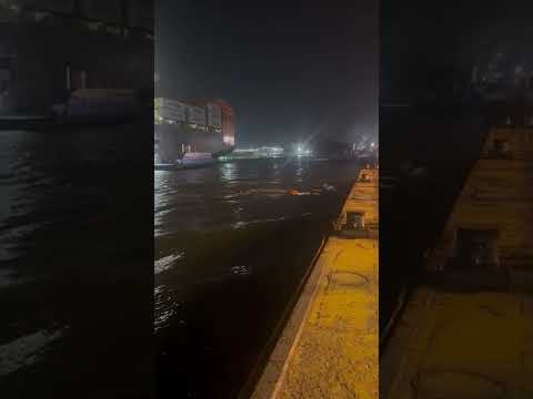 Witnesses Jump Into Water After Massive Ship SMASHES Into Two Ferries #shorts