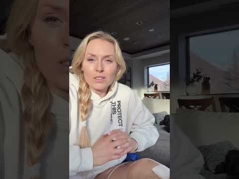 Lindsey Vonn gives leg injury update after Olympics crash #shorts