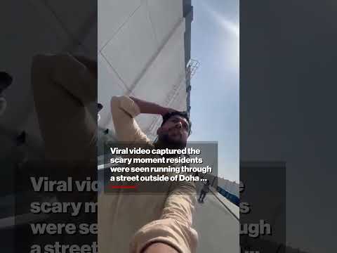 Blast in Qatar Sends Residents Running For Their Lives as Iran Retaliates #shorts