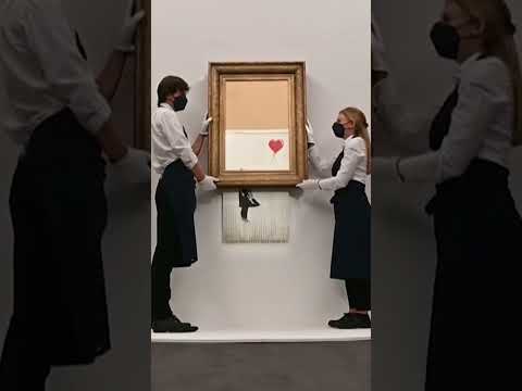 Banksy’s Self-Shredding Painting Returns to Auction Block #shorts