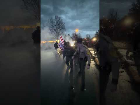 CHAOS Erupts as Anti-ICE Protesters Clash With Police in Vermont #shorts