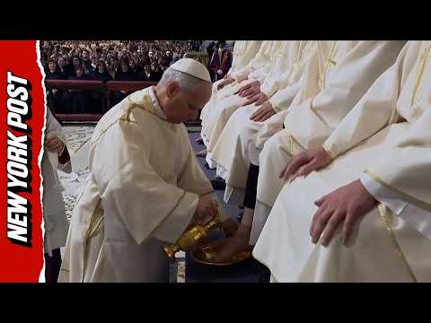 Pope Leo Performs Sacred Easter Foot Washing Ritual