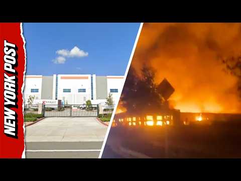 Massive Fire Erupts in California Warehouse