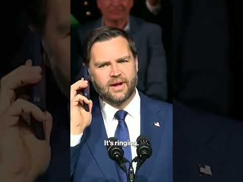 Trump Sends Vance To Voicemail as VP Dials President Before Crowd at Viktor Orban Rally #shorts