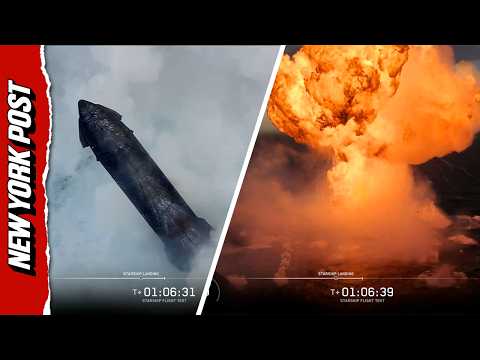 SpaceX Starship 12 Rocket Erupts Into Massive Fireball Explosion During Ocean Splash Down