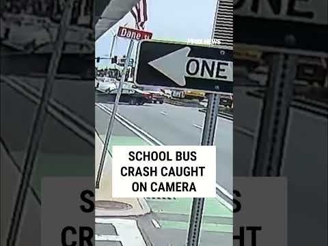NEW: School bus crash CAUGHT ON CAMERA #foxnews #news #us #fox