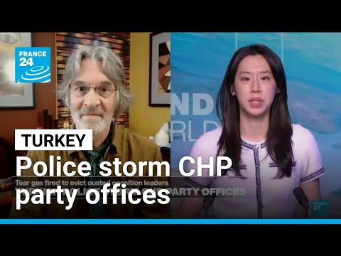 Turkey riot police use tear gas to take opposition party HQ in Ankara • FRANCE 24 English