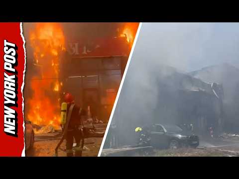 Explosions and Fires Rock Odesa After Russian Drone Assault