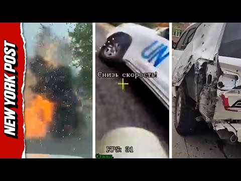 POV Footage Shows Russia Drones Striking UN-Marked Vehicle in Ukraine
