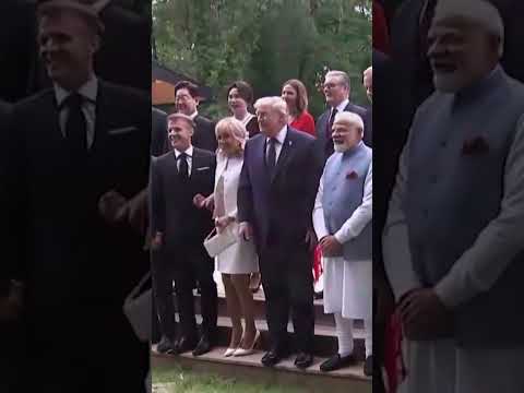 Trump SAVES Brigitte Macron From Tumble During G7 Photo #shorts