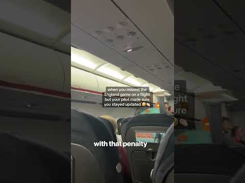 Pilot updates passengers with World Cup score for England match #shorts