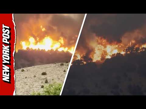 Terrifying Footage Shows Massive Utah Wildfire Burning Out of Control Near Eureka