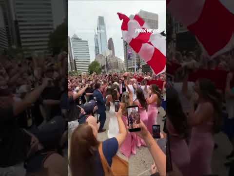 Croatian fans CRASH wedding during World Cup match #shorts #us #news #worldcup