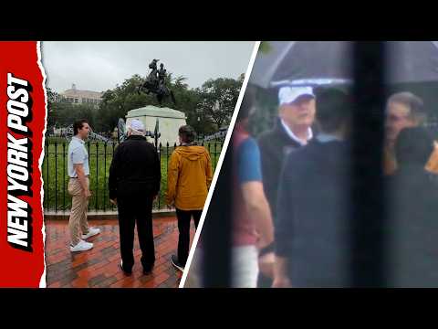 Trump Views Lafayette Square Renovations With Interior Secretary